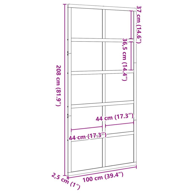 Casa si Gradina - Constructii - Usi interior, exterior si garaj - Usi interior - Usa de hambar, 100x208 cm, lemn masiv de pin - Infinity.ro