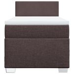 Casa si Gradina - Mobilier - Paturi si accesorii - Paturi - Pat box spring cu saltea, maro inchis, 90x200 cm, textil - Infinity.ro