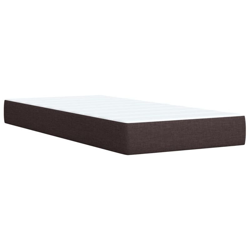 Casa si Gradina - Mobilier - Paturi si accesorii - Paturi - Pat box spring cu saltea, maro inchis, 90x200 cm, textil - Infinity.ro
