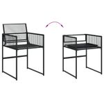 Casa si Gradina - Gradina si terasa - Mobilier exterior - Seturi mobila gradina - Set mobilier de gradina, 11 piese, negru, poliratan - Infinity.ro