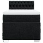Casa si Gradina - Mobilier - Paturi si accesorii - Paturi - Pat box spring cu saltea, negru, 90x190 cm, textil - Infinity.ro