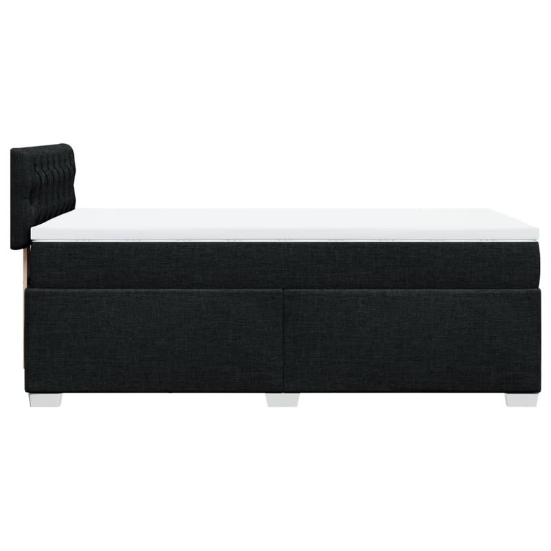 Casa si Gradina - Mobilier - Paturi si accesorii - Paturi - Pat box spring cu saltea, negru, 90x190 cm, textil - Infinity.ro