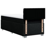 Casa si Gradina - Mobilier - Paturi si accesorii - Paturi - Pat box spring cu saltea, negru, 90x190 cm, textil - Infinity.ro