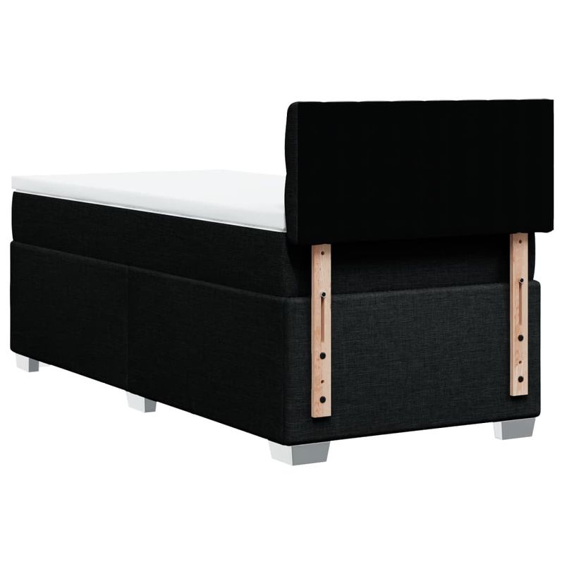 Casa si Gradina - Mobilier - Paturi si accesorii - Paturi - Pat box spring cu saltea, negru, 90x190 cm, textil - Infinity.ro