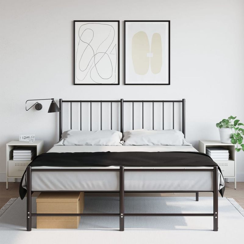 Casa si Gradina - Mobilier - Comode si corpuri - Noptiere - Noptiere, 2 buc., alb, 36x39x50,5 cm, otel laminat la rece - Infinity.ro