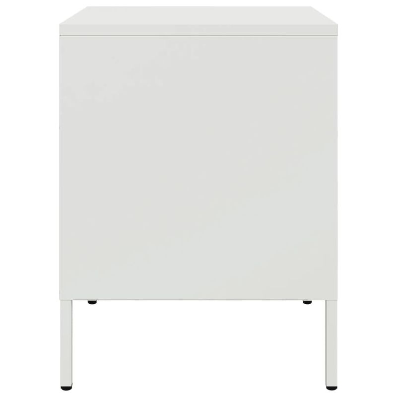Casa si Gradina - Mobilier - Comode si corpuri - Noptiere - Noptiere, 2 buc., alb, 36x39x50,5 cm, otel laminat la rece - Infinity.ro