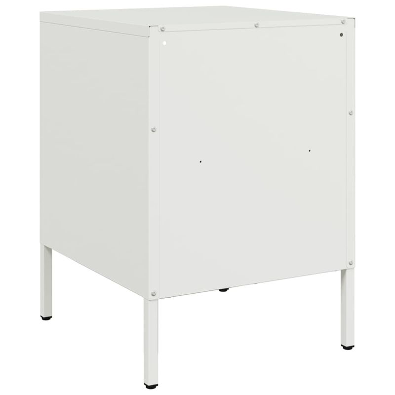 Casa si Gradina - Mobilier - Comode si corpuri - Noptiere - Noptiere, 2 buc., alb, 36x39x50,5 cm, otel laminat la rece - Infinity.ro