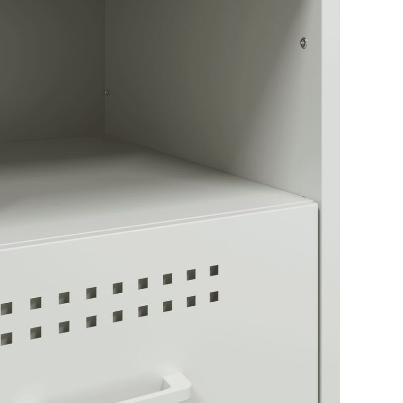 Casa si Gradina - Mobilier - Comode si corpuri - Noptiere - Noptiere, 2 buc., alb, 36x39x50,5 cm, otel laminat la rece - Infinity.ro