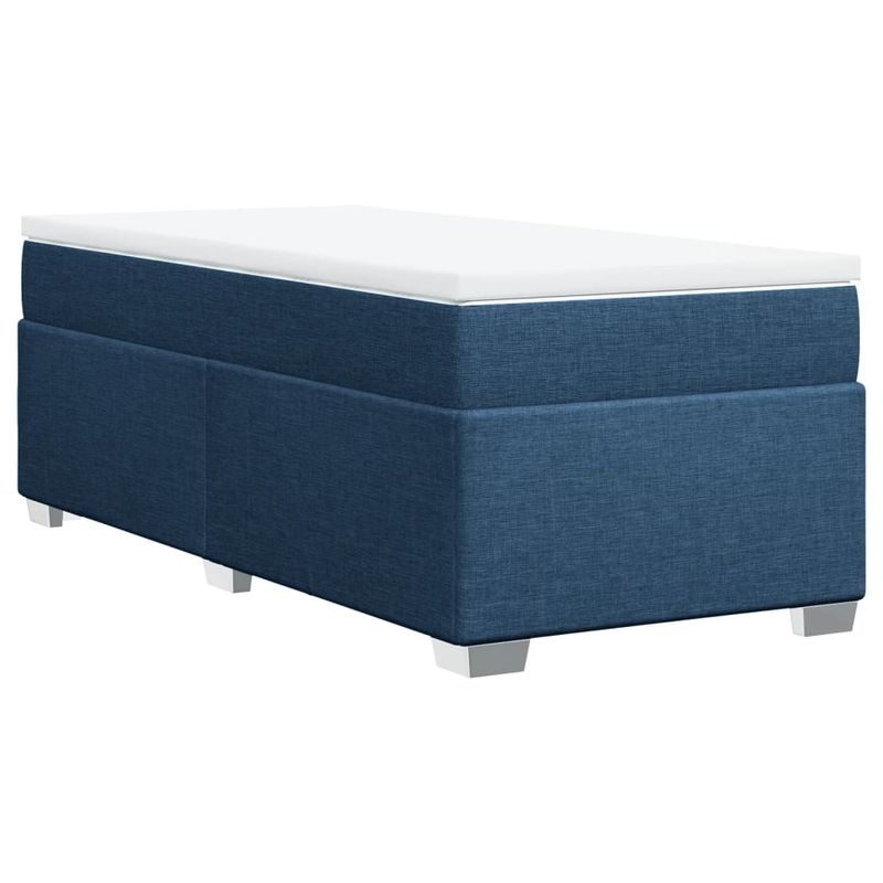 Casa si Gradina - Mobilier - Paturi si accesorii - Paturi - Pat box spring cu saltea, albastru, 80x200 cm, textil - Infinity.ro