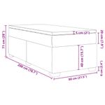 Casa si Gradina - Mobilier - Paturi si accesorii - Paturi - Pat box spring cu saltea, albastru, 80x200 cm, textil - Infinity.ro
