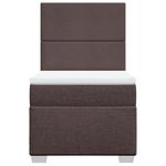 Casa si Gradina - Mobilier - Paturi si accesorii - Paturi - Pat box spring cu saltea, maro inchis, 90x190 cm, textil - Infinity.ro