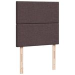 Casa si Gradina - Mobilier - Paturi si accesorii - Paturi - Pat box spring cu saltea, maro inchis, 90x190 cm, textil - Infinity.ro