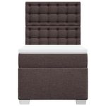 Casa si Gradina - Mobilier - Paturi si accesorii - Paturi - Pat box spring cu saltea, maro inchis, 80x200 cm, textil - Infinity.ro