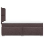 Casa si Gradina - Mobilier - Paturi si accesorii - Paturi - Pat box spring cu saltea, maro inchis, 90x190 cm, textil - Infinity.ro