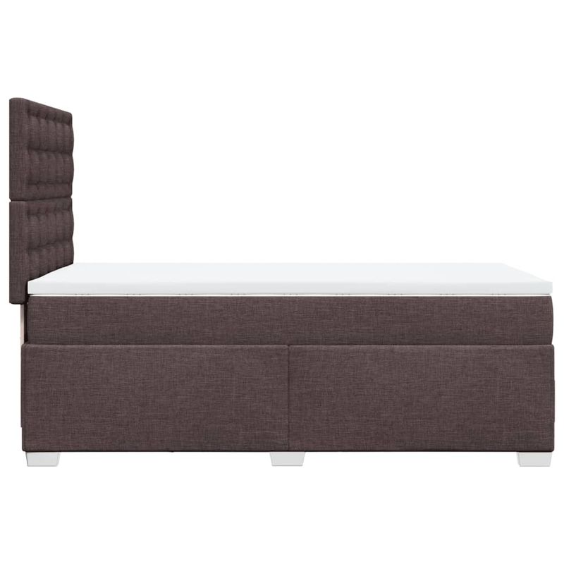 Casa si Gradina - Mobilier - Paturi si accesorii - Paturi - Pat box spring cu saltea, maro inchis, 80x200 cm, textil - Infinity.ro