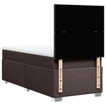 Casa si Gradina - Mobilier - Paturi si accesorii - Paturi - Pat box spring cu saltea, maro inchis, 90x190 cm, textil - Infinity.ro