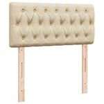 Casa si Gradina - Mobilier - Paturi si accesorii - Paturi - Pat box spring cu saltea, crem, 80x200 cm, textil - Infinity.ro