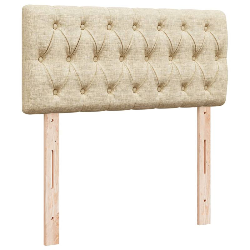 Casa si Gradina - Mobilier - Paturi si accesorii - Paturi - Pat box spring cu saltea, crem, 80x200 cm, textil - Infinity.ro