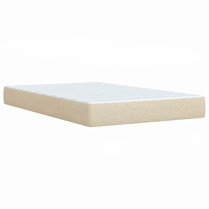 Casa si Gradina - Mobilier - Paturi si accesorii - Paturi - Pat box spring cu saltea, crem, 80x200 cm, textil - Infinity.ro
