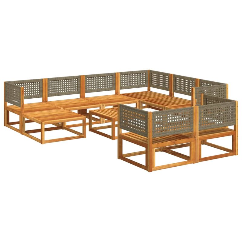 Casa si Gradina - Gradina si terasa - Mobilier exterior - Seturi mobila gradina - Set de canapele de gradina cu perne 10 piese lemn masiv acacia - Infinity.ro