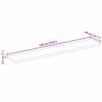 Casa si Gradina - Constructii - Lemn constructii - Placi lemn - Blat de masa contur organic 180x40x2,5 cm lemn masiv de mango, finisaj de stejar - Infinity.ro