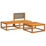 Casa si Gradina - Gradina si terasa - Mobilier exterior - Canapele si fotolii gradina - Set de canapele de gradina cu perne, 3 piese, lemn masiv acacia - Infinity.ro