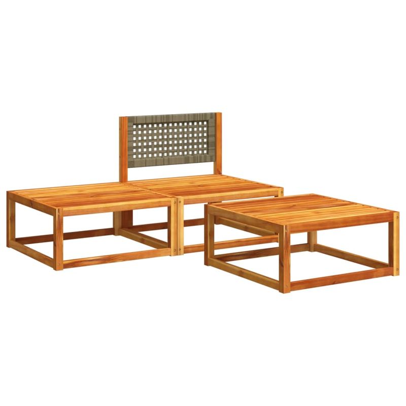 Casa si Gradina - Gradina si terasa - Mobilier exterior - Canapele si fotolii gradina - Set de canapele de gradina cu perne, 3 piese, lemn masiv acacia - Infinity.ro