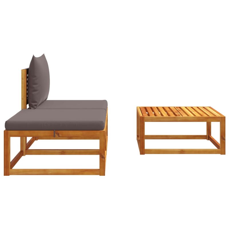 Casa si Gradina - Gradina si terasa - Mobilier exterior - Canapele si fotolii gradina - Set de canapele de gradina cu perne, 3 piese, lemn masiv acacia - Infinity.ro