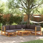 Casa si Gradina - Gradina si terasa - Mobilier exterior - Canapele si fotolii gradina - Set de canapele de gradina cu perne, 8 piese, lemn masiv acacia - Infinity.ro
