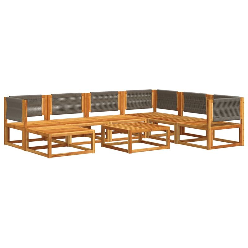 Casa si Gradina - Gradina si terasa - Mobilier exterior - Canapele si fotolii gradina - Set de canapele de gradina cu perne, 8 piese, lemn masiv acacia - Infinity.ro
