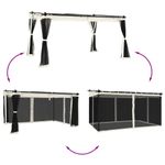 Casa si Gradina - Gradina si terasa - Umbrele si pavilioane - Pavilioane - Foisor cu pereti din plasa, crem, 4x3 m, otel - Infinity.ro