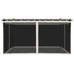 Casa si Gradina - Gradina si terasa - Umbrele si pavilioane - Pavilioane - Foisor cu pereti din plasa, crem, 4x3 m, otel - Infinity.ro