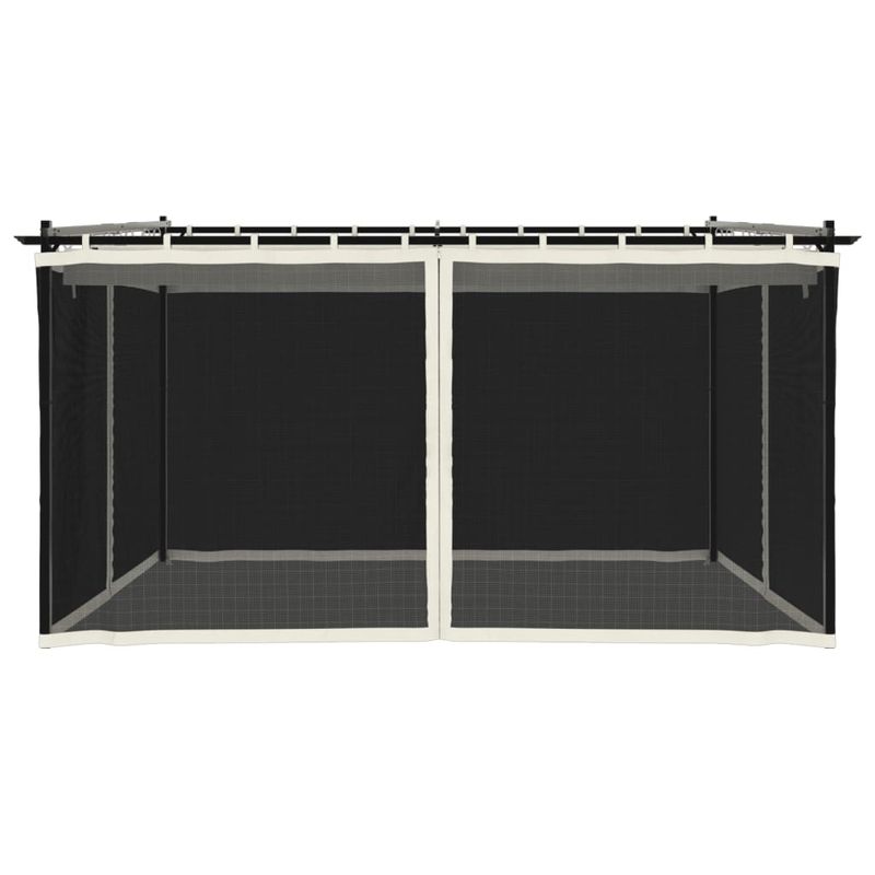 Casa si Gradina - Gradina si terasa - Umbrele si pavilioane - Pavilioane - Foisor cu pereti din plasa, crem, 4x3 m, otel - Infinity.ro