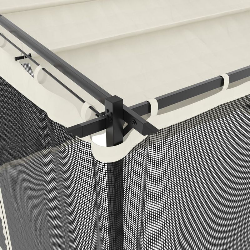 Casa si Gradina - Gradina si terasa - Umbrele si pavilioane - Pavilioane - Foisor cu pereti din plasa, crem, 4x3 m, otel - Infinity.ro