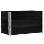 Casa si Gradina - Mobilier - Feronerie si accesorii mobila - Rame pentru paleti, 3 buc., negru, 100x150 cm, lemn masiv pin - Infinity.ro