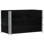 Casa si Gradina - Mobilier - Feronerie si accesorii mobila - Rame pentru paleti, 3 buc., negru, 100x150 cm, lemn masiv pin - Infinity.ro