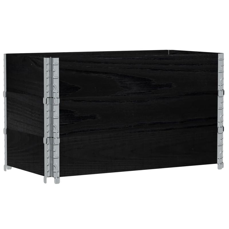 Casa si Gradina - Mobilier - Feronerie si accesorii mobila - Rame pentru paleti, 3 buc., negru, 100x150 cm, lemn masiv pin - Infinity.ro