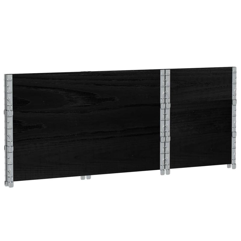 Casa si Gradina - Mobilier - Feronerie si accesorii mobila - Rame pentru paleti, 3 buc., negru, 100x150 cm, lemn masiv pin - Infinity.ro