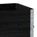 Casa si Gradina - Mobilier - Feronerie si accesorii mobila - Rame pentru paleti, 3 buc., negru, 100x150 cm, lemn masiv pin - Infinity.ro