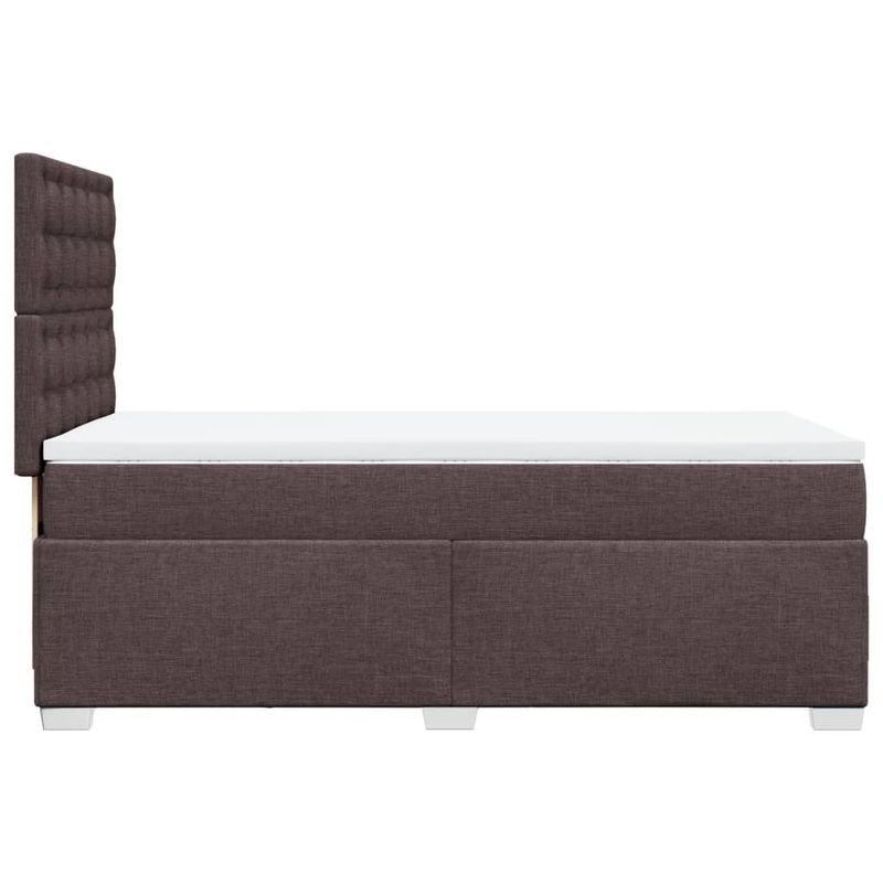 Casa si Gradina - Mobilier - Paturi si accesorii - Paturi - Pat box spring cu saltea, maro inchis, 80x200 cm, textil - Infinity.ro