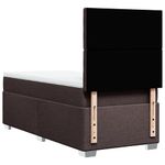Casa si Gradina - Mobilier - Paturi si accesorii - Paturi - Pat box spring cu saltea, maro inchis, 80x200 cm, textil - Infinity.ro