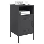 Casa si Gradina - Mobilier - Comode si corpuri - Noptiere - Noptiere, 2 buc., negru, 36x39x68 cm, otel laminat la rece - Infinity.ro