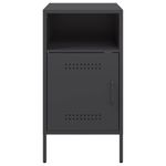 Casa si Gradina - Mobilier - Comode si corpuri - Noptiere - Noptiere, 2 buc., negru, 36x39x68 cm, otel laminat la rece - Infinity.ro