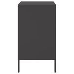 Casa si Gradina - Mobilier - Comode si corpuri - Noptiere - Noptiere, 2 buc., negru, 36x39x68 cm, otel laminat la rece - Infinity.ro