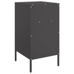 Casa si Gradina - Mobilier - Comode si corpuri - Noptiere - Noptiere, 2 buc., negru, 36x39x68 cm, otel laminat la rece - Infinity.ro