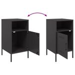 Casa si Gradina - Mobilier - Comode si corpuri - Noptiere - Noptiere, 2 buc., negru, 36x39x68 cm, otel laminat la rece - Infinity.ro