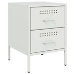 Casa si Gradina - Mobilier - Comode si corpuri - Noptiere - Noptiera, alb, 36x39x50,5 cm, otel - Infinity.ro