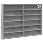 Casa si Gradina - Mobilier - Biblioteci si rafturi - Rafturi - Dulap cu vitrina, sonoma gri, 80x8,5x58 cm, lemn prelucrat - Infinity.ro