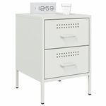 Casa si Gradina - Mobilier - Comode si corpuri - Noptiere - Noptiera, alb, 36x39x50,5 cm, otel - Infinity.ro