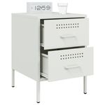 Casa si Gradina - Mobilier - Comode si corpuri - Noptiere - Noptiera, alb, 36x39x50,5 cm, otel - Infinity.ro